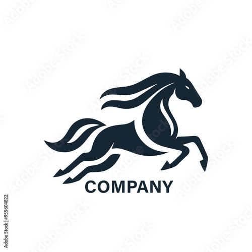 Elegant horse logo icons. Royal stallion symbol design. Equine stables sign. Equestrian brand emblems. Vector illustration. Creative Horse Elegant Logo Symbol Design Illustration Vector for Company si