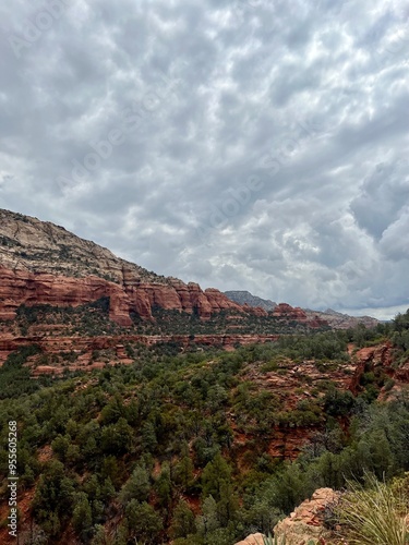 foto panorámica de las montañas rojas
