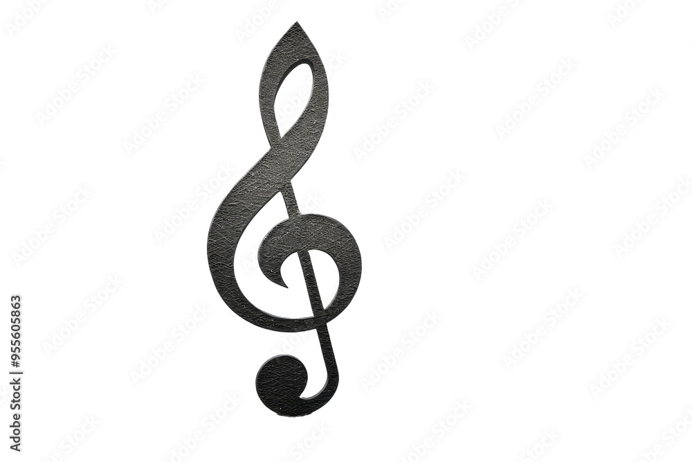 High-resolution stock photo of a musical note in full body, sharp isolation against a pure white backdrop, gracefully curving with detailed texture, casting a soft shadow, perfect for overlay High-resolution stock photo of a musical note in full body, sharp isolation against a pure white backdrop, gracefully curving with detailed texture, casting a soft shadow, perfect for overlay