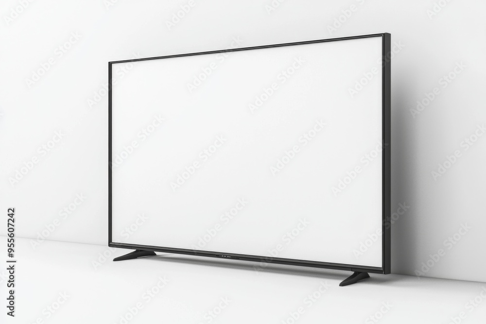 TV screen mockup on isolated background created with Generative AI TV screen mockup on isolated background created with Generative AI