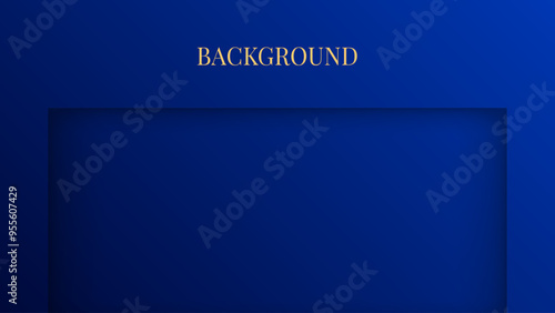 Dark blue abstract background. Shape of a wall with niche or alcove. Web banner template	