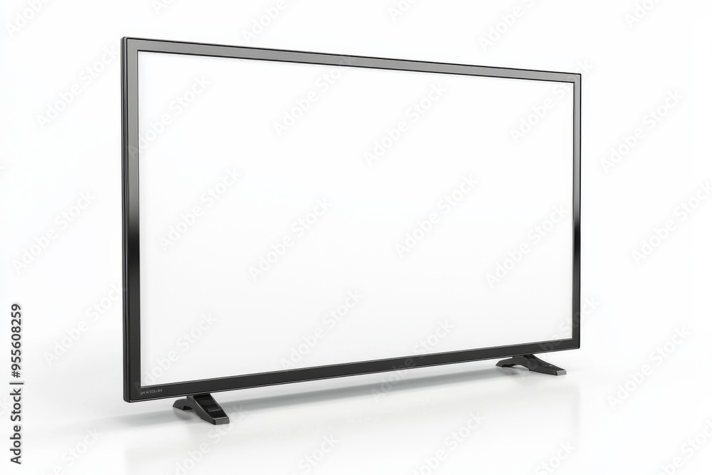TV screen mockup on isolated background created with Generative AI TV screen mockup on isolated background created with Generative AI