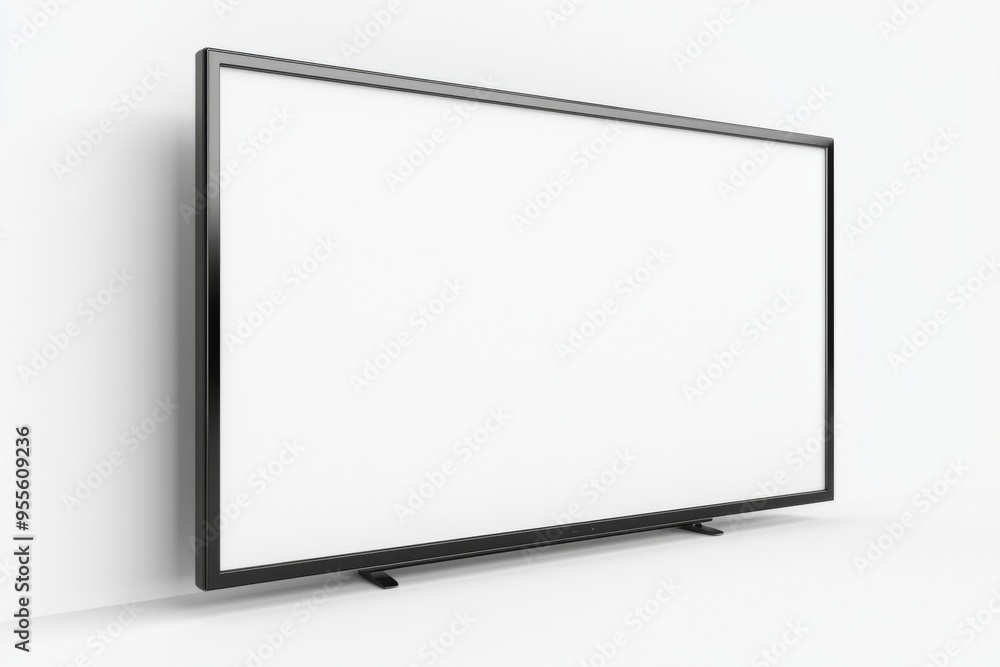 TV screen mockup on isolated background created with Generative AI TV screen mockup on isolated background created with Generative AI