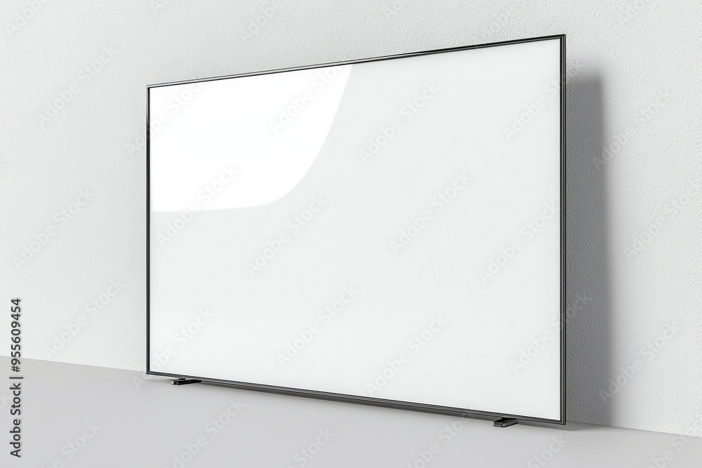 TV screen mockup on isolated background created with Generative AI TV screen mockup on isolated background created with Generative AI