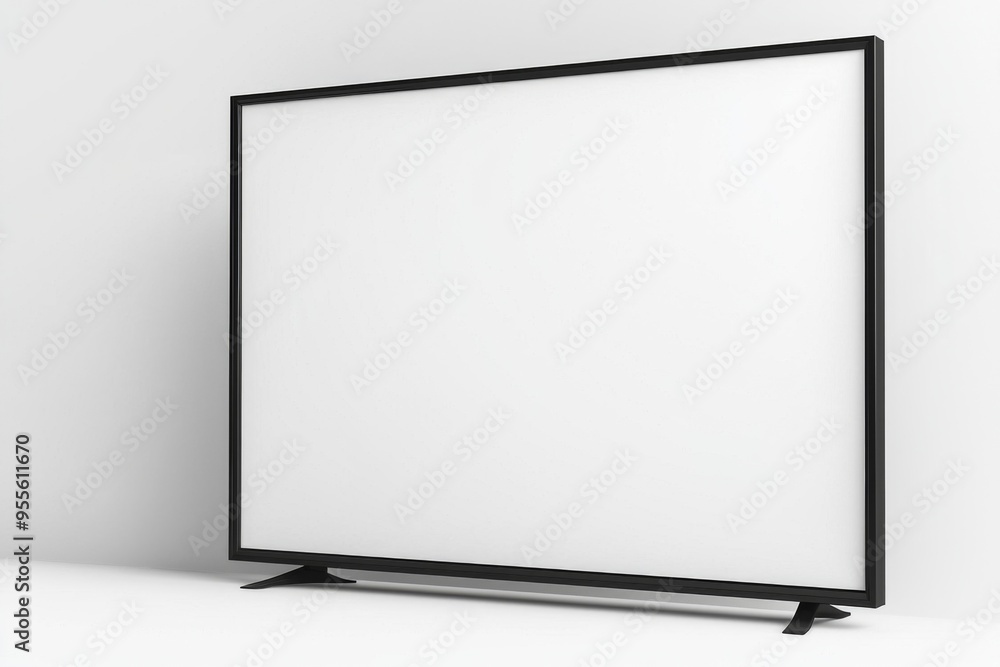 TV screen mockup on isolated background created with Generative AI TV screen mockup on isolated background created with Generative AI