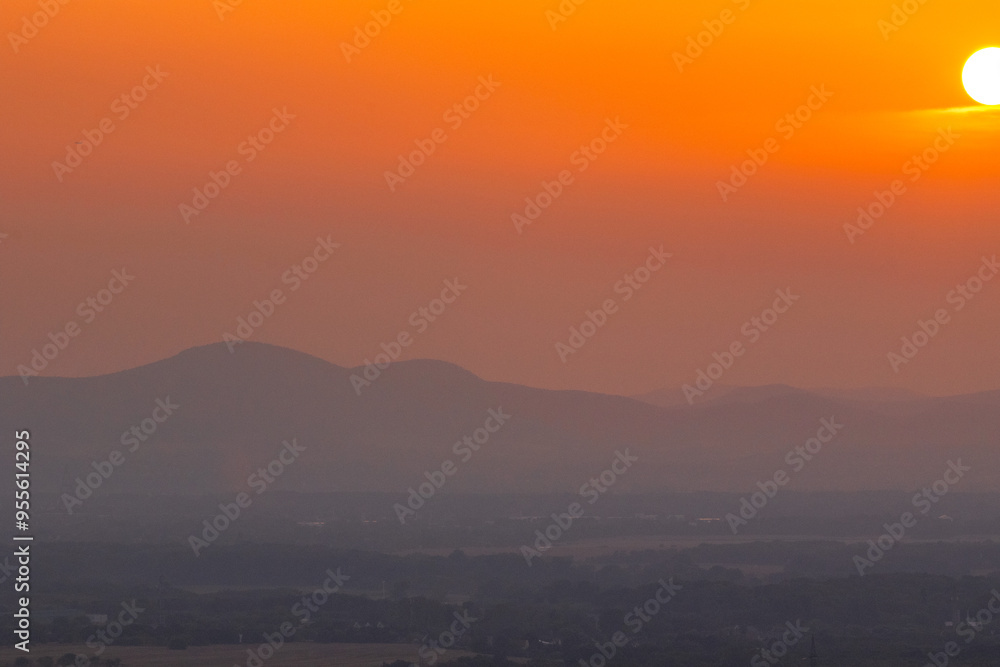Sunset over the mountains, colorful background Sunset over the mountains, colorful background