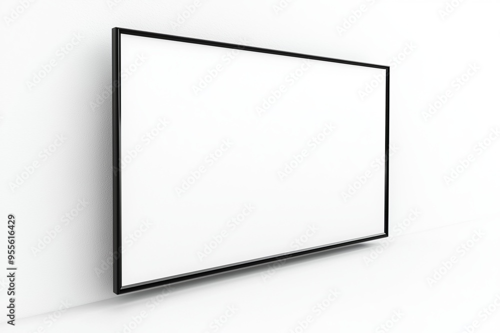 TV screen mockup on isolated background created with Generative AI TV screen mockup on isolated background created with Generative AI