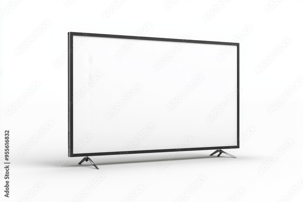 TV screen mockup on isolated background created with Generative AI TV screen mockup on isolated background created with Generative AI