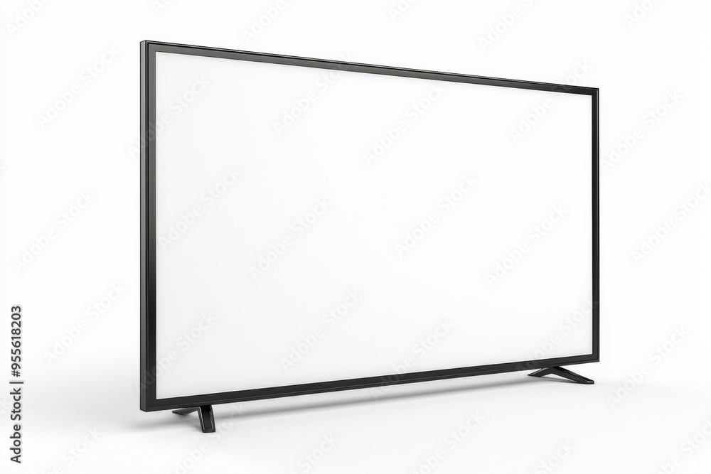 TV screen mockup on isolated background created with Generative AI TV screen mockup on isolated background created with Generative AI