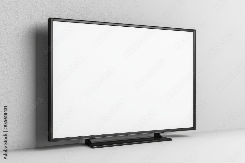 TV screen mockup on isolated background created with Generative AI TV screen mockup on isolated background created with Generative AI
