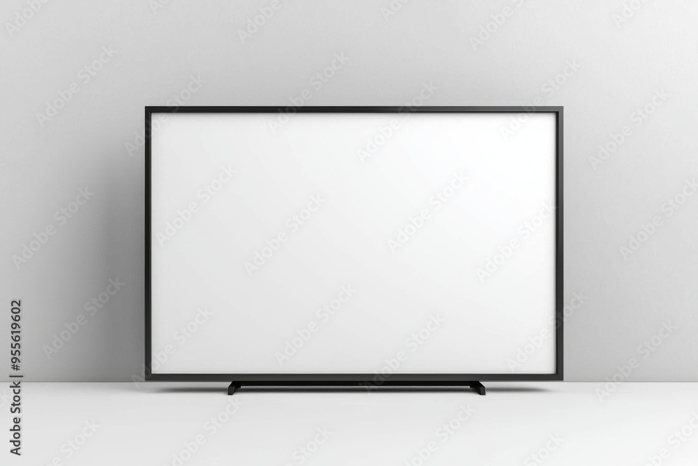 TV screen mockup on isolated background created with Generative AI TV screen mockup on isolated background created with Generative AI