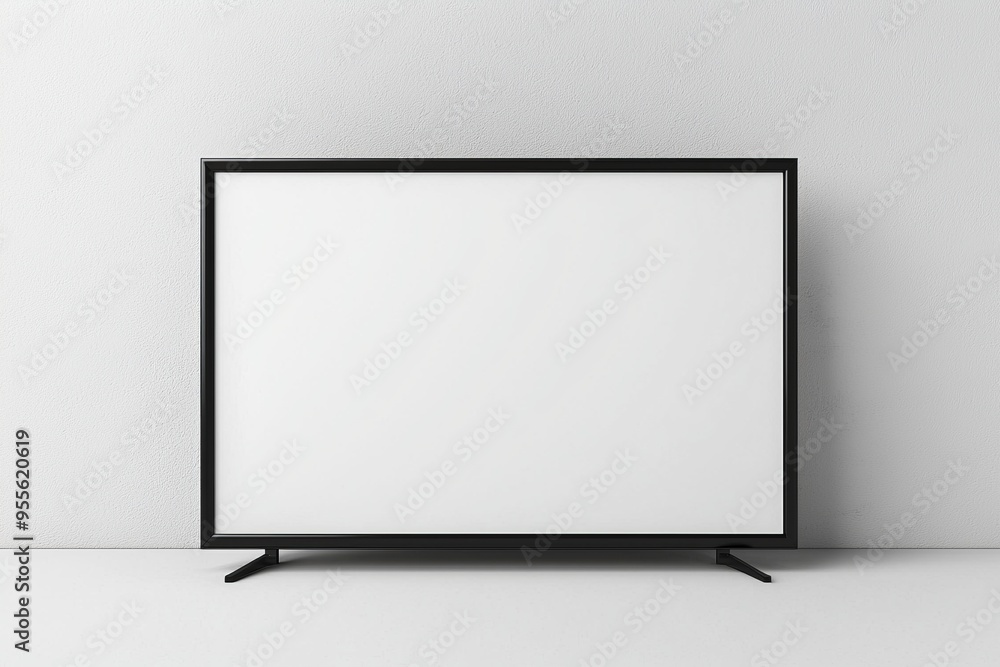TV screen mockup on isolated background created with Generative AI TV screen mockup on isolated background created with Generative AI