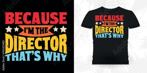 Funny Theater Director Retro Vintage Theater T-shirt Design