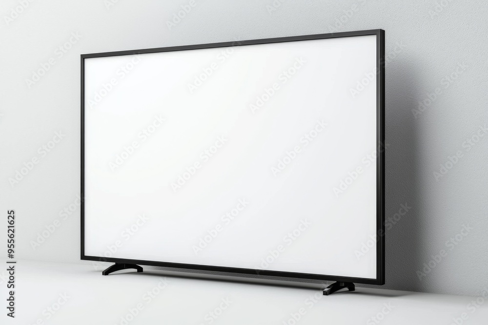 TV screen mockup on isolated background created with Generative AI TV screen mockup on isolated background created with Generative AI