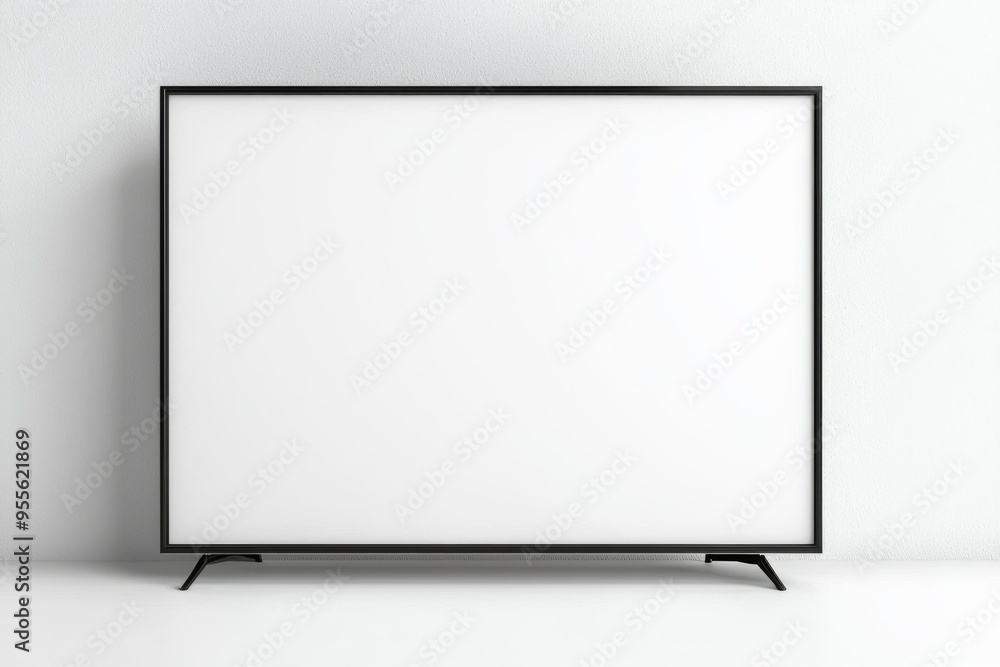 TV screen mockup on isolated background created with Generative AI TV screen mockup on isolated background created with Generative AI