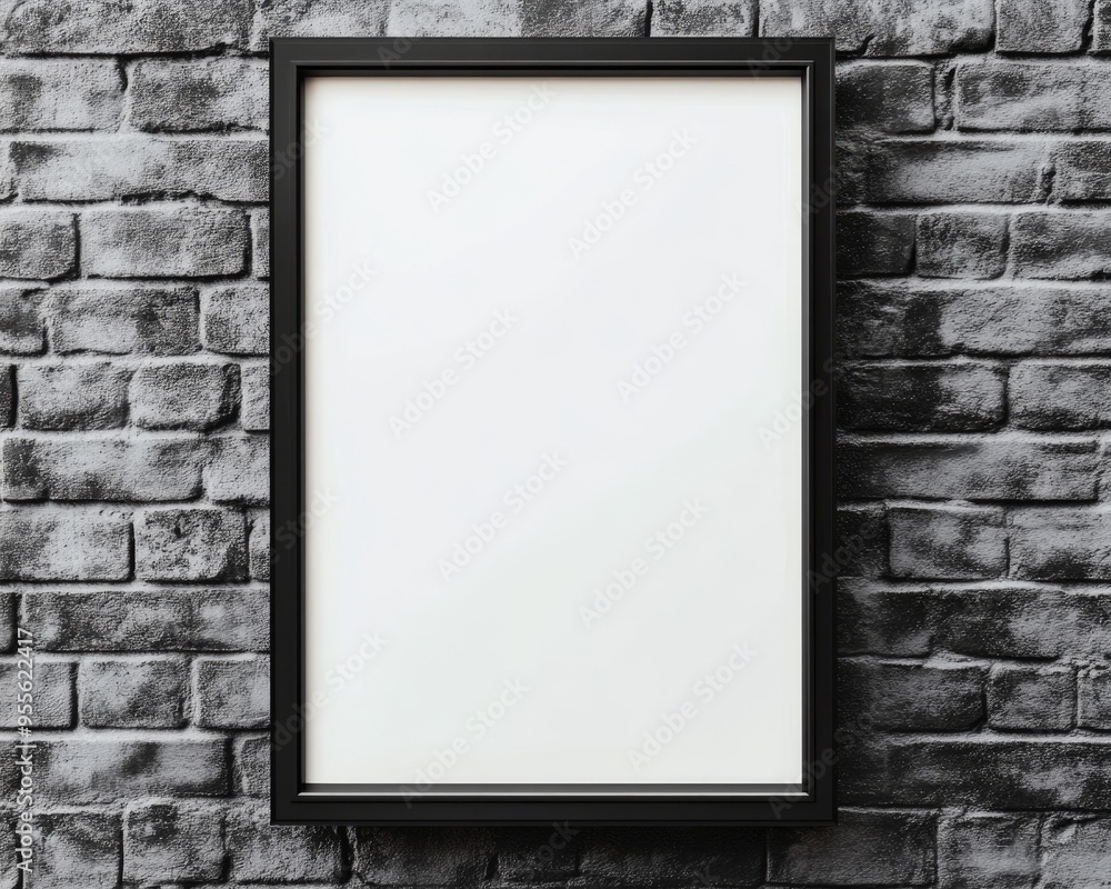 Black Framed Poster. Blank Sheet Template for Picture or Blueprint Branding Black Framed Poster. Blank Sheet Template for Picture or Blueprint Branding
