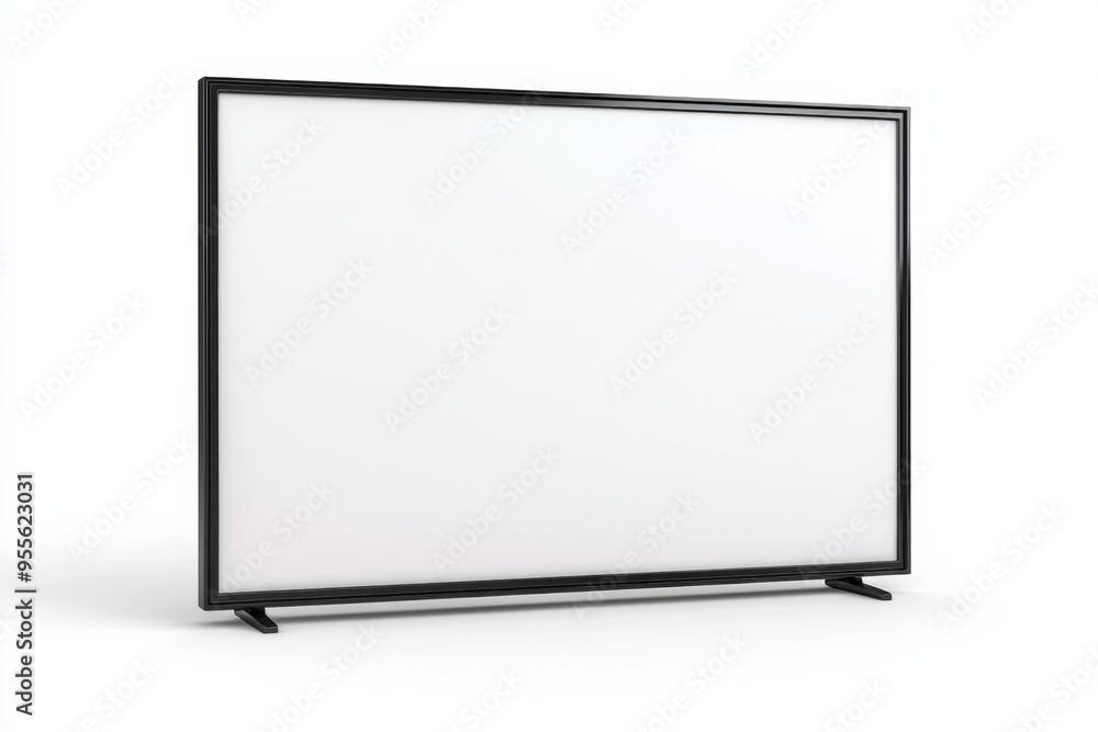 TV screen mockup on isolated background created with Generative AI TV screen mockup on isolated background created with Generative AI