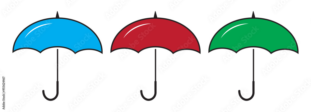 Transparent PNG available
umbrella icon set vector