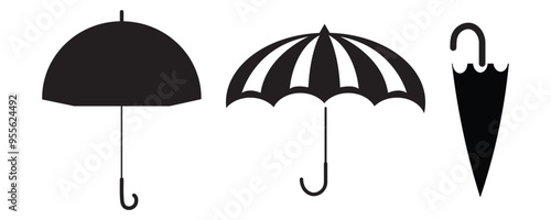 Transparent PNG available
umbrella icon set vector