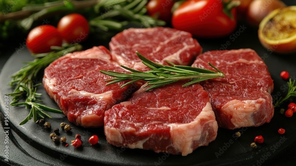 Meat and vegetables healthy food diet. Juicy steaks of fresh red meat. Barbecue set. Meat and vegetables healthy food diet. Juicy steaks of fresh red meat. Barbecue set.
