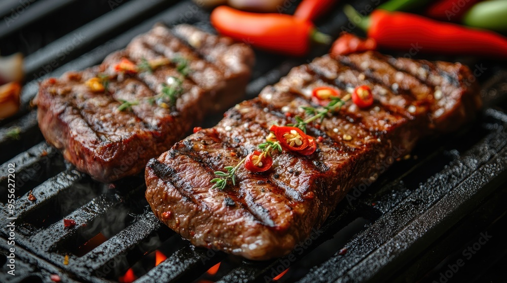 Meat and vegetables healthy food diet. Juicy steaks of fresh red meat. Barbecue set. Meat and vegetables healthy food diet. Juicy steaks of fresh red meat. Barbecue set.