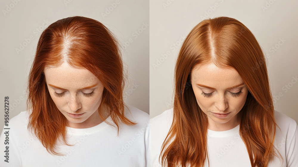 Before and after female hair restoration showcase effective hair loss treatment with increased hair density and improved scalp appearance. Comparison of hair thickness before and after hair transplant Before and after female hair restoration showcase effective hair loss treatment with increased hair density and improved scalp appearance. Comparison of hair thickness before and after hair transplant