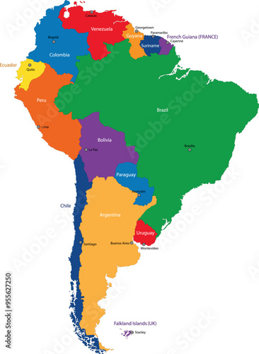 south america map