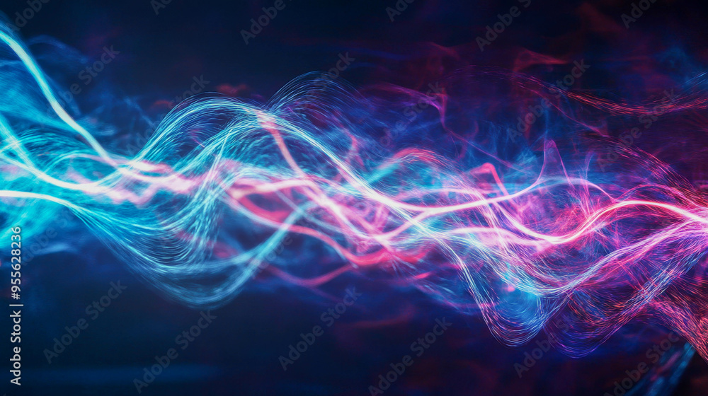 abstract image of how electricity moves through cables abstract image of how electricity moves through cables