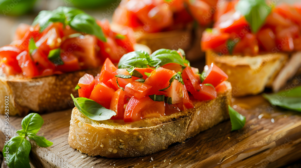 Bruschetta With Tomatoes And Basil Bruschetta With Tomatoes And Basil
