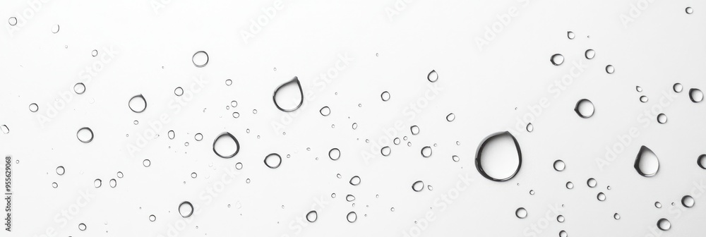 Water Droplets On White. Abstract Raindrop Texture Background Water Droplets On White. Abstract Raindrop Texture Background