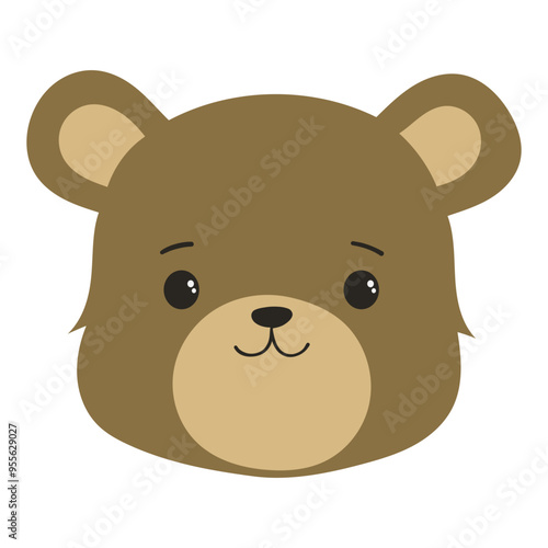 Bear animal flat illustration