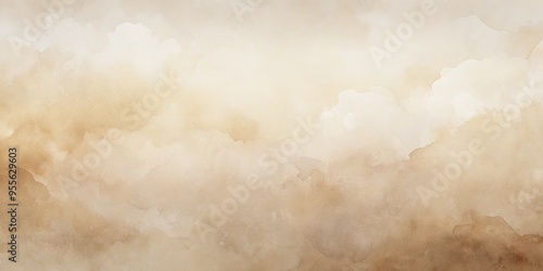 Soft, dreamy beige watercolor background with subtle texture and gentle gradient, evoking a sense of calming serenity