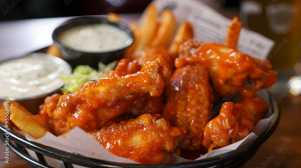 Buffalo Wings With Blue Cheese Dip Styl Buffalo Wings With Blue Cheese Dip Styl