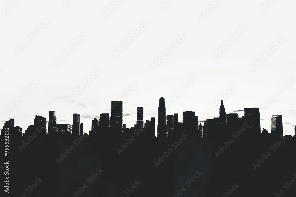 Fototapeta premium city skyline silhouette