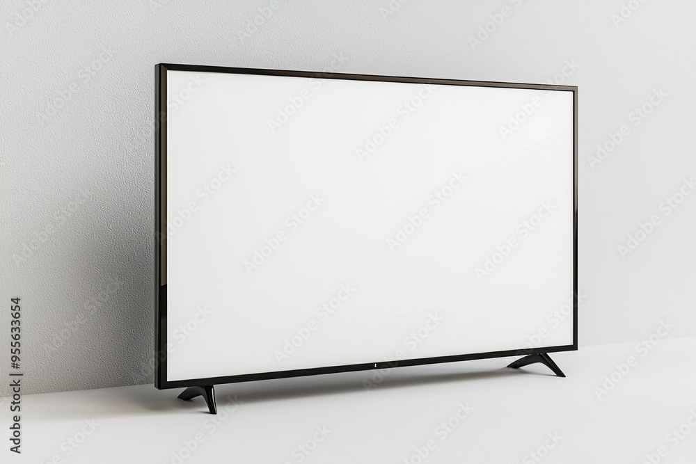 TV screen mockup on isolated background created with Generative AI TV screen mockup on isolated background created with Generative AI