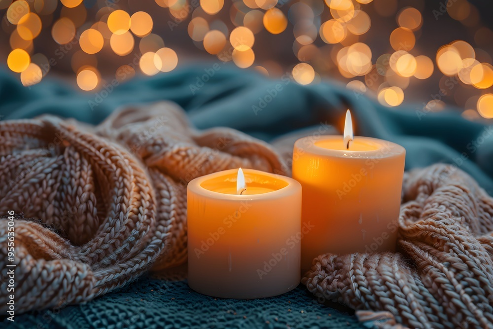 Cozy Ambiance with Candles and Soft Textiles Cozy Ambiance with Candles and Soft Textiles