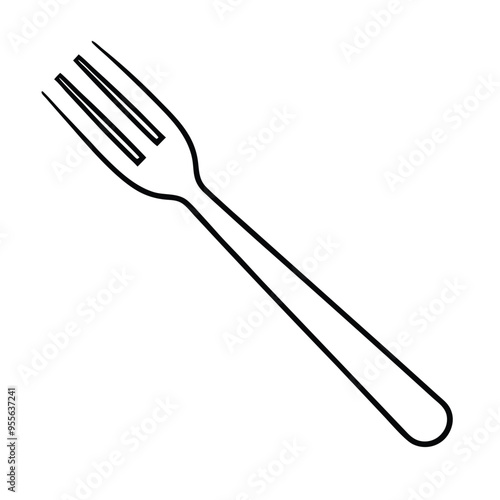 a silverware utensil for eating flat vector icon, vector silhouette, isolated white background, 