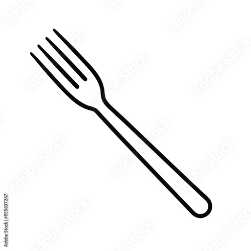 a silverware utensil for eating flat vector icon, vector silhouette, isolated white background, 