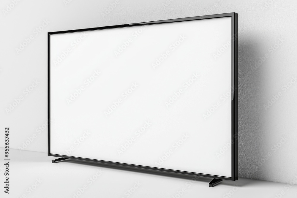 TV screen mockup on isolated background created with Generative AI TV screen mockup on isolated background created with Generative AI