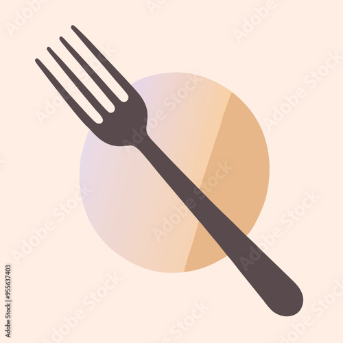 a silverware utensil for eating flat vector icon, vector silhouette, isolated white background, 