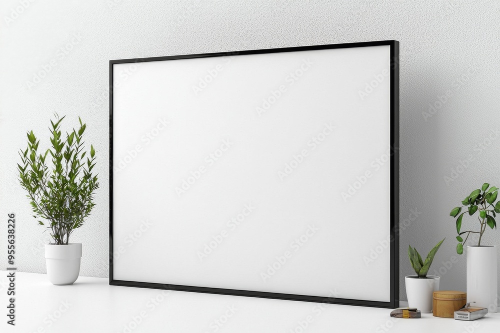 TV screen mockup on isolated background created with Generative AI TV screen mockup on isolated background created with Generative AI