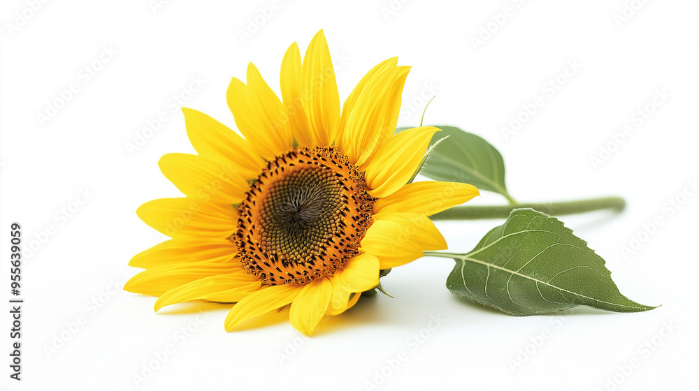 Fototapeta premium sunflower isolated on white background