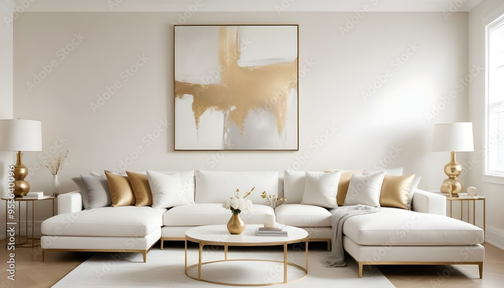 Obraz premium Photo interior modern design room 3d illustration