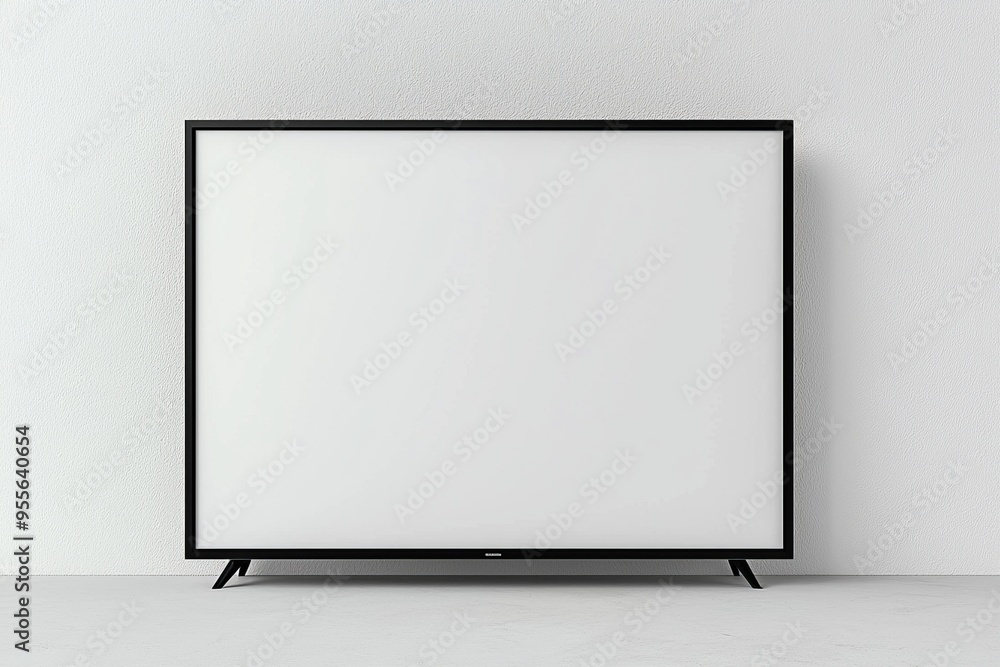 TV screen mockup on isolated background created with Generative AI TV screen mockup on isolated background created with Generative AI