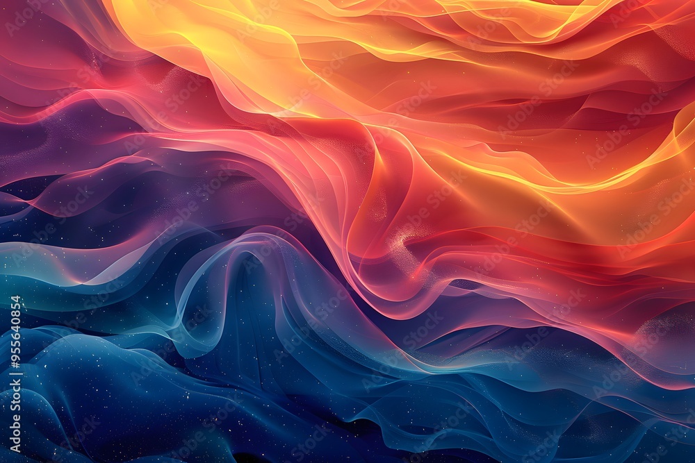 Vibrant Waves of Colorful Abstract Flow Vibrant Waves of Colorful Abstract Flow