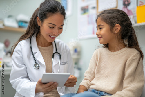 Doctor Consulting Young Girl in a Medical Office
