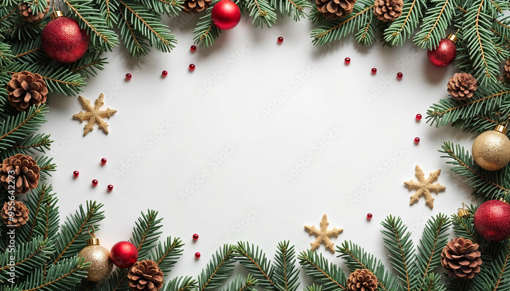 Christmas decorated with blank text space background Christmas decorated with blank text space background