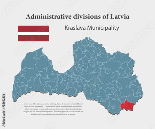 Vector map Latvia, Kraslava municipality