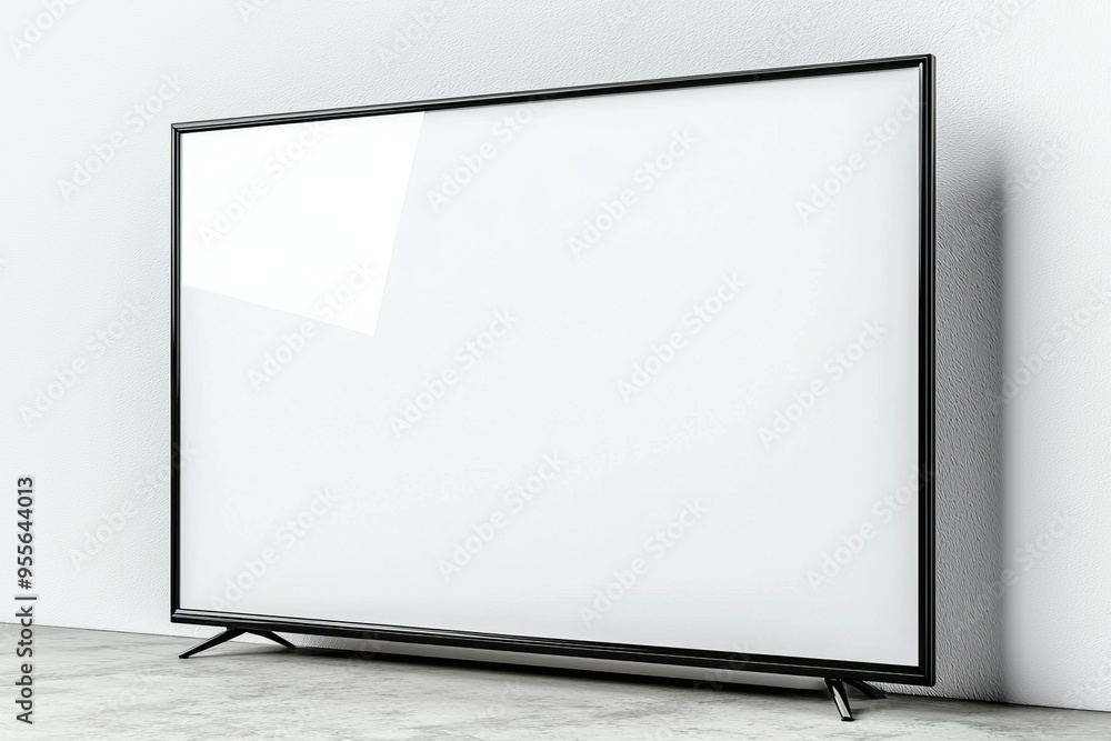 TV screen mockup on isolated background created with Generative AI TV screen mockup on isolated background created with Generative AI