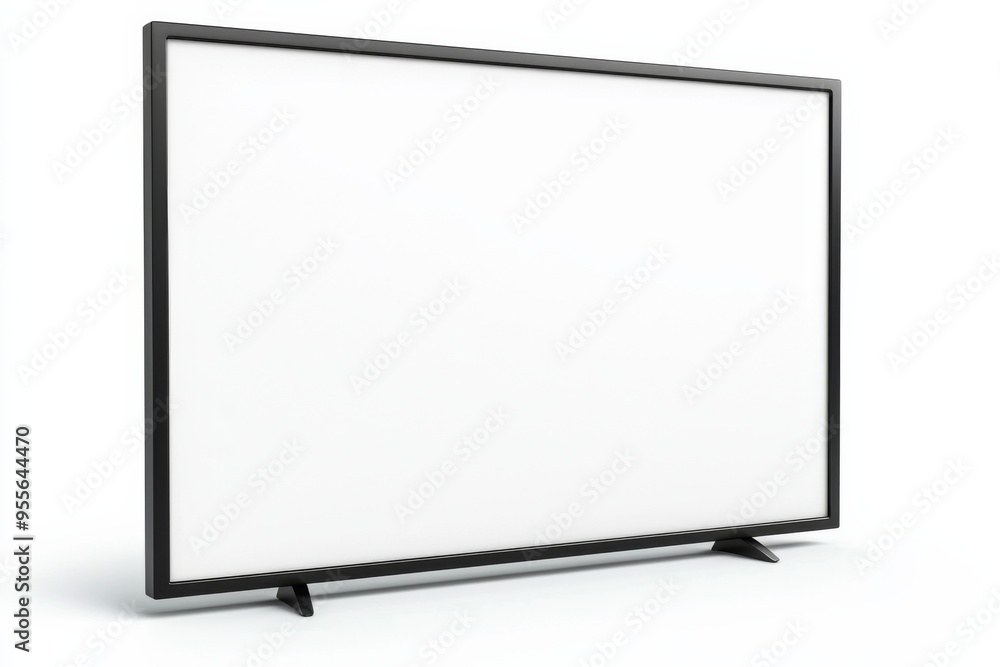 TV screen mockup on isolated background created with Generative AI TV screen mockup on isolated background created with Generative AI